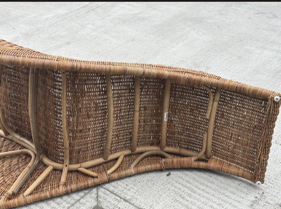 Image 1 of Fauteuil lounge en rotin de Karl Malmvall