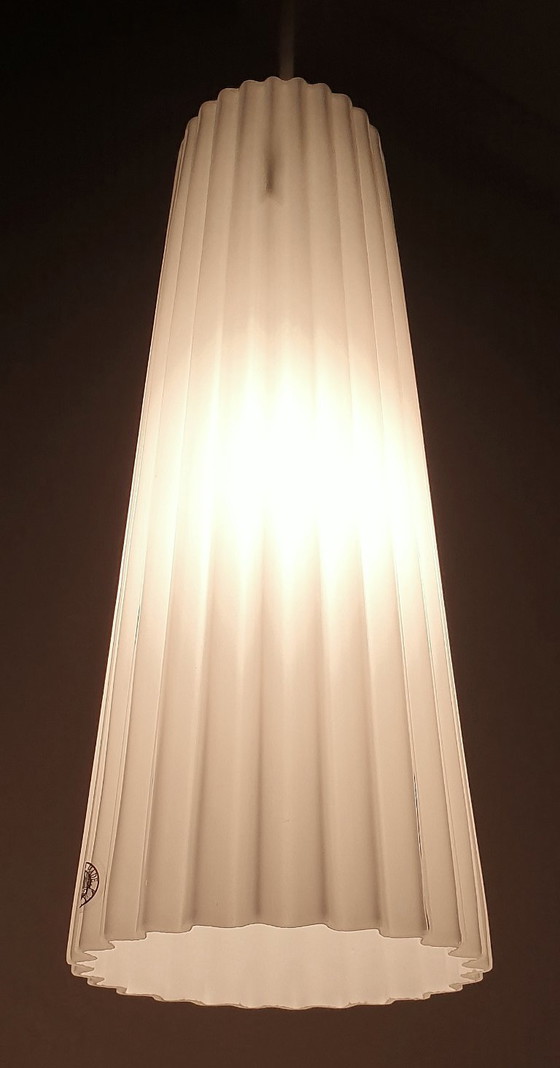 Image 1 of 2x Lamp - TYP T0712 - Opaline glas plissé - Ikea / 365+ Lunta 11