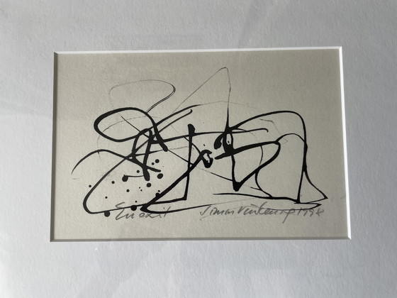 Image 1 of Simon Vinkenoog sus bocetos al óleo Shrewd subterfuge y En Exil