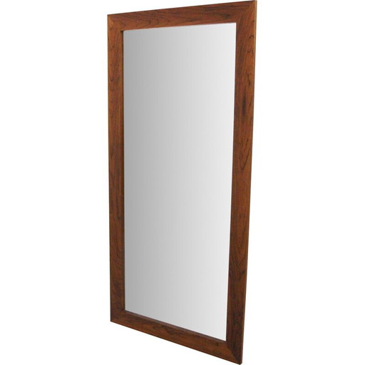 Scandinavian vintage rosewood mirror by Nygeverken, Sweden 1960