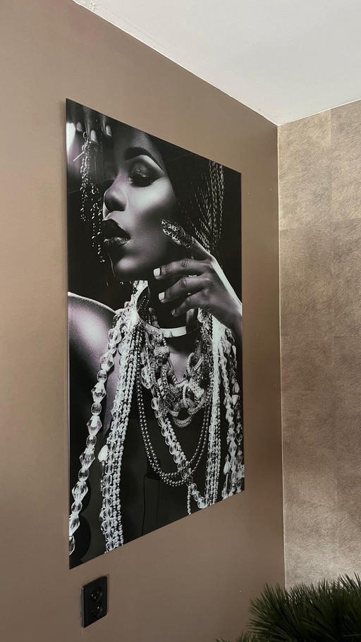 Plexiglass Painting Queen of Africa 120x80 cm