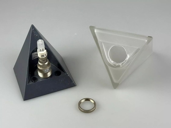 Image 1 of Lampada da parete a cubo Peill &amp; Putzler anni '60 e '70, applique in vetro ghiacciato, era spaziale