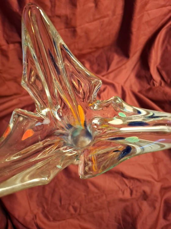 Image 1 of Vintage XXL 38cm "Rhapsody" Art Glass Vase by František Zemek - Flawless Top
