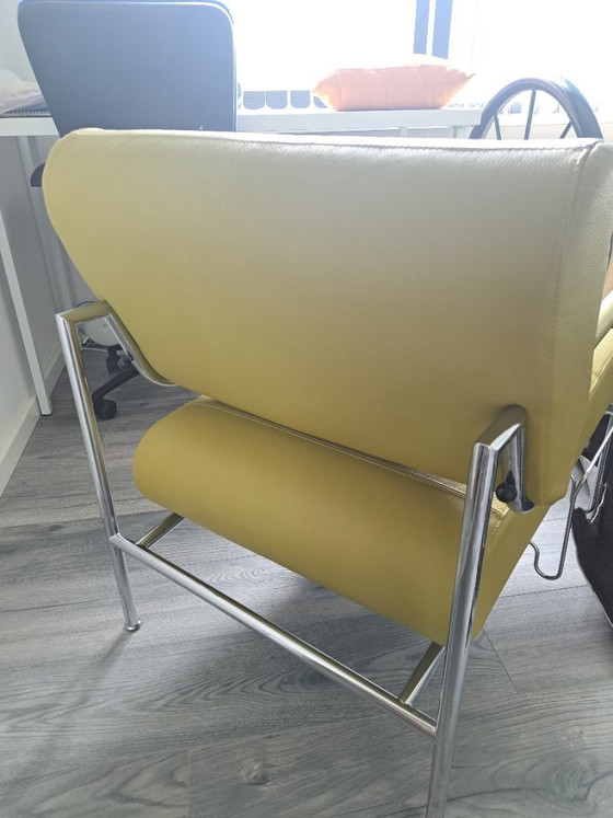 Image 1 of Poltrona Leolux Gazetta 184 verde mela 6200 in pelle Senso