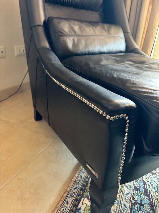 Image 1 of Roche Bobois "Les Provinciales" Bergère stoel met poef – als nieuw