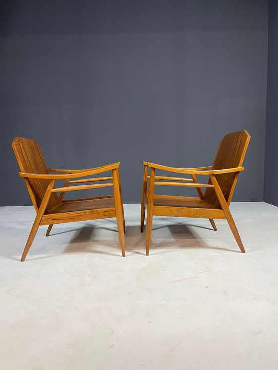 Image 1 of Paire de fauteuils de salon modernes du Mid Century, Tchécoslovaquie, années 1960