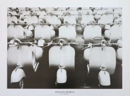 Italian Design "La Vespa". Original vintage poster.