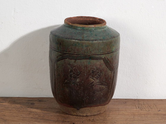 Antieke oosterse Vaas met bloemenreliëf (ca. 1820) #38 – Vazen (photo 29 of 40)