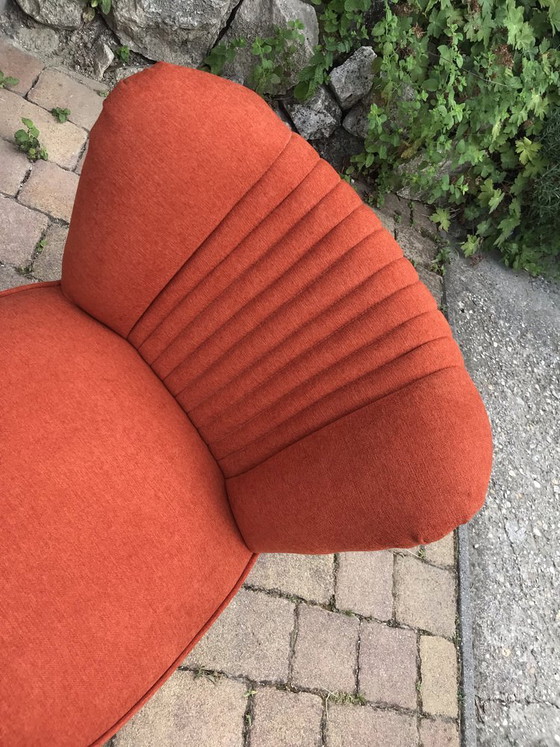 Set Rode Cocktailstoelen, jaren 60 – Fauteuils, Mid Century Modern (photo 4 of 6)