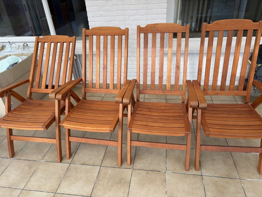 Chaises de jardin (4 pièces) Gloster - bois de teck