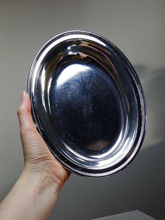 Image 1 of Vintage silver-plated metal foie gras bell with duck handle, 1960s-1980s