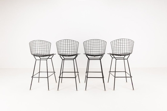 Image 1 of Set di 4 sgabelli da bar di Harry Bertoia per Knoll, 1980