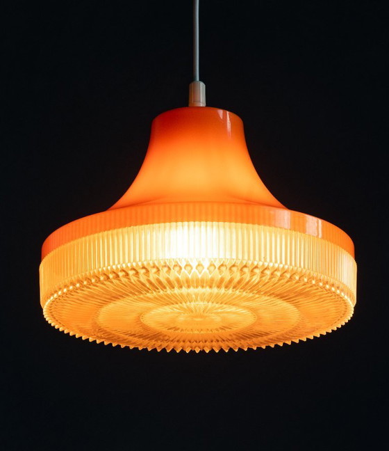 Image 1 of Retro Orange Plastic Hanging Lamp
