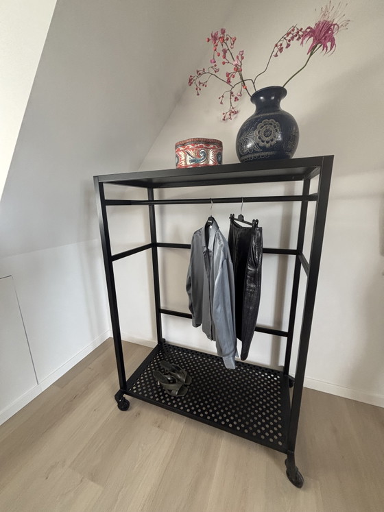 Robusto stendibiancheria in acciaio con ruote - 140x100x50 cm – zwart, Armadi, Iron, Metal (photo 3 of 8)