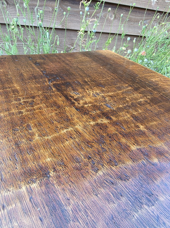 Image 1 of table basse rustique en bois massif