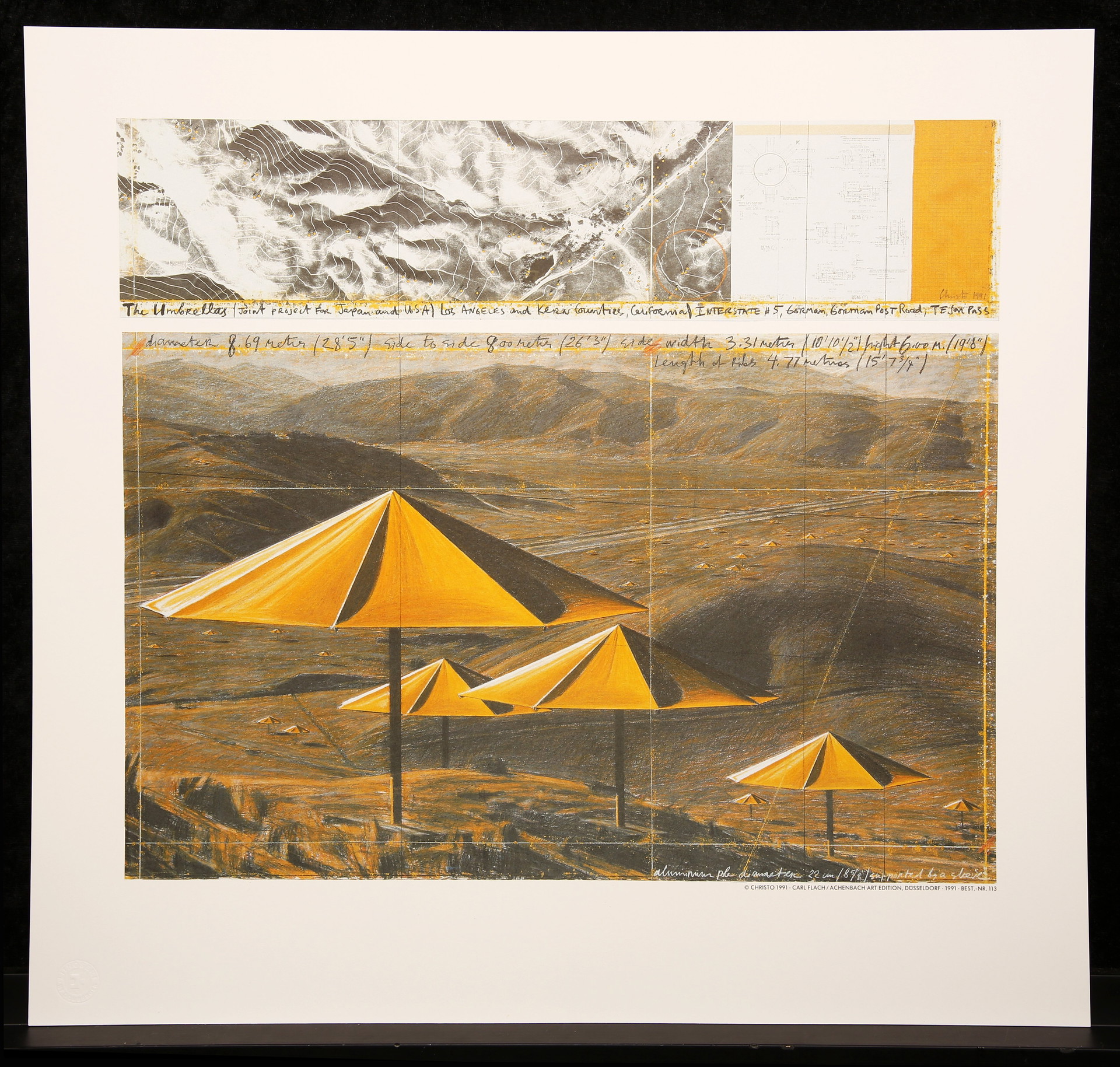アート・デザイン・音楽 Christo The Umbrellas Christo - The Umbrellas (Yellow) - color offset - Japan/USA 1991