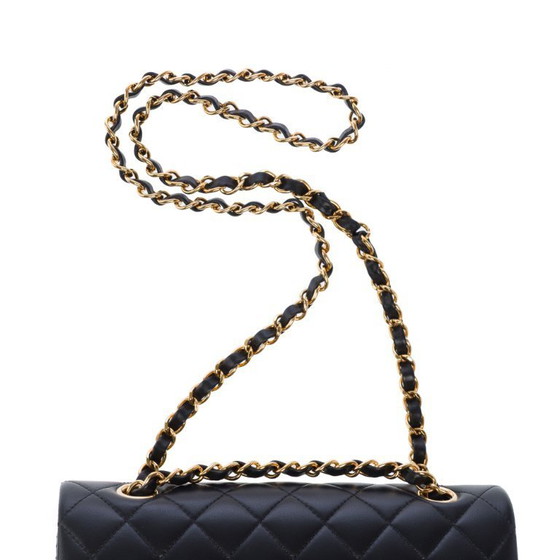 Image 1 of CHANEL Timeless/Classique Tasche aus schwarzem Leder - 103505