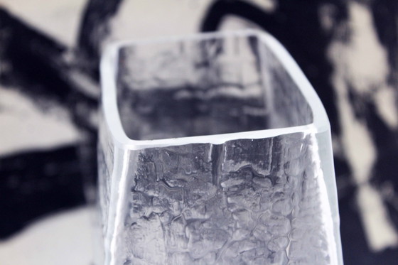 Image 1 of Large Glass Vase Lindshammar Glasbruk 1970