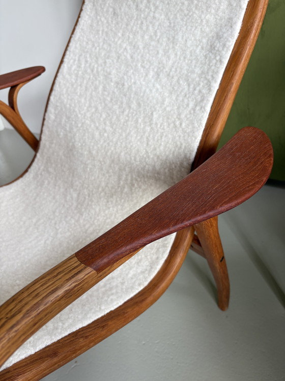 Swedese Lamino fauteuil nieuw bekleed – Wood, Wool (photo 7 of 10)