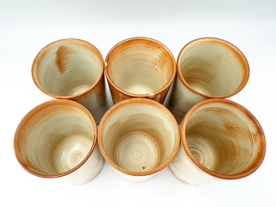 Image 1 of Set di bevande con caraffa in ceramica e 6 tazze Studio