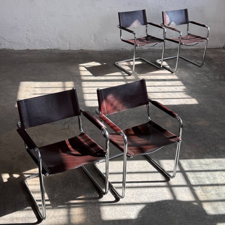 Set of 4 MG5 Leather Chairs by Matteo Grassi, 1970 | €2,100 | Whoppah