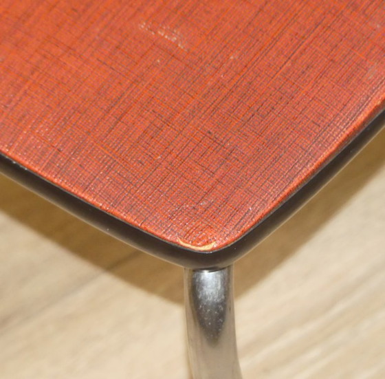 Image 1 of Chaise de cuisine des années 1960 + tabouret Métal style industriel