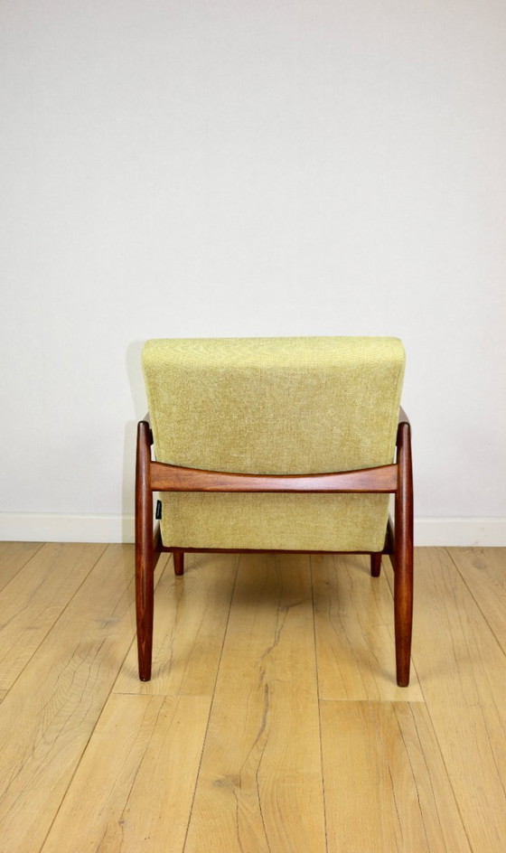 Image 1 of Sillón GFM-64, diseño de Edmund Homa de los años 70, color amarillo limón lima