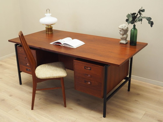 Image 1 of Scrivania in teak, design danese, anni '70, produttore: Danimarca