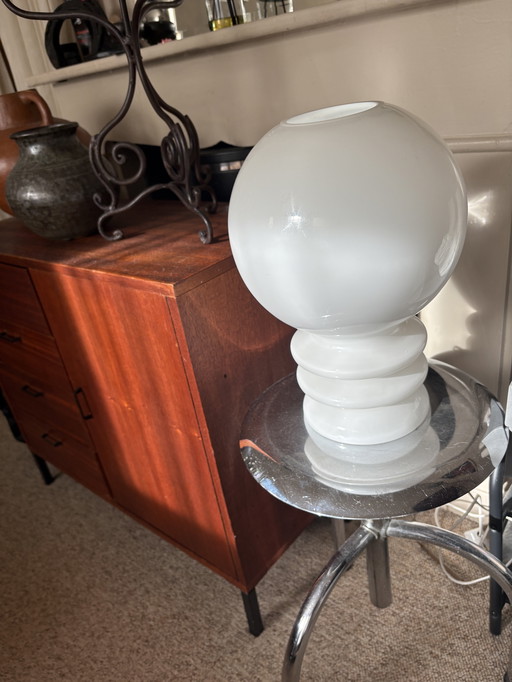 Vintage Glashutte Limburgs Space Age Bulb Retro Lamp 70s Mushroom