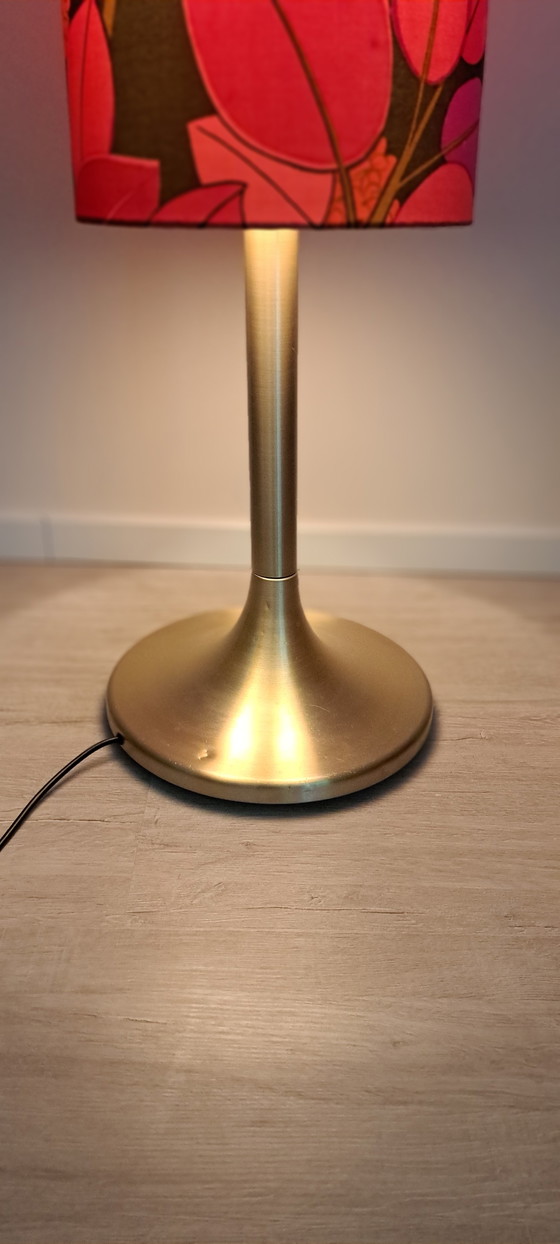 Image 1 of Lampe rétro rare des années 70 - Motif floral - Eye Catcher