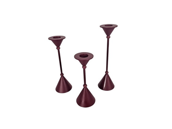 Image 1 of Memphis Milano stijl | kandelaar houders | set van 3 | 80's |