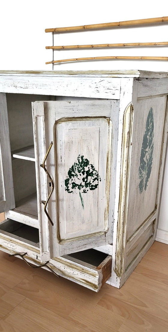 Image 1 of Elegant small patinated sideboard