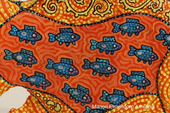 Image 1 of Figura de pez 100% hecha a mano pintada con peces Nuevo