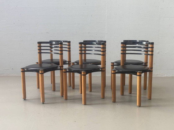 Chaise empilable Dietiker Modell 6800 par Kurt Thut, années 1980 – Fauteuils d'appoint, Wood (photo 10 of 17)