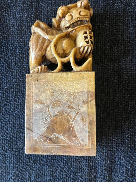 2 Chinese Speksteenstempels – Chinese makelij, Decoratieve objecten, Stone (photo 5 of 6)