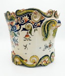 French Faience Plant Pot / Cache-pot – Rouen Style – Handmade (Fait Main).
