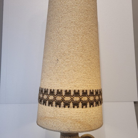 Image 1 of Lampe en céramique Fat Lava avec abat-jour original, Scheurich Keramik, 60's - Allemagne
