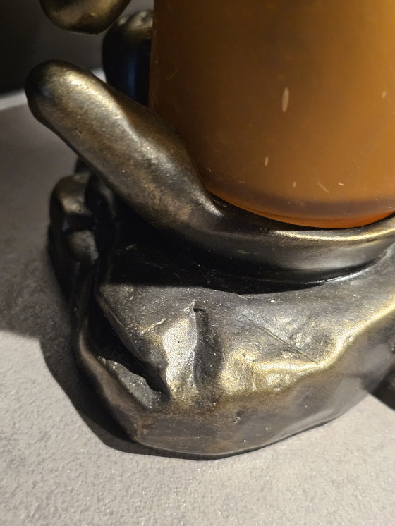 Image 1 of Lampada da tavolo vintage a forma di scimmia / lampada d'atmosfera - decorazione retrò