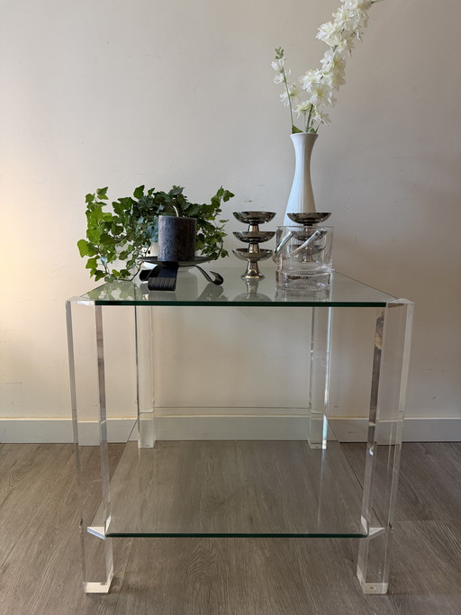 Lucite bijzettafel Hollywood regency jaren 70/80