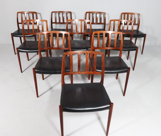 Image 1 of 10 Esszimmerstühle Von Niels Otto Møller Für Jl Møllers, Modell: 83, Dänemark, 1960Er, 