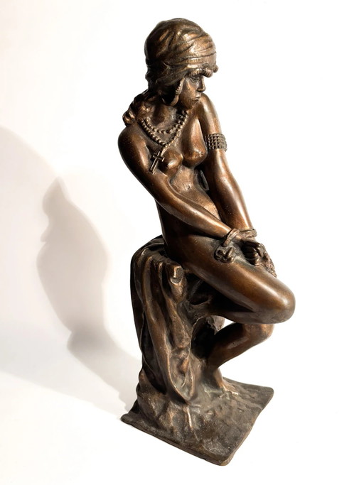 Bronze Sculpture "The Slave" Attributed to Giacomo Ginotti 19th Century – beeldhouwkunst