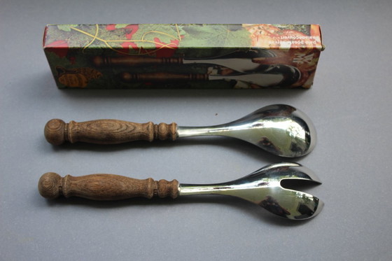 Image 1 of WMF saladebestek, Bourgogne-serie, ronde tafel, vintage uit de jaren 70