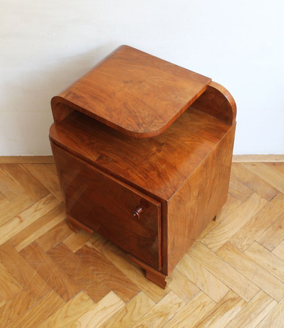 Image 1 of Nachttisch im Art-Deco-Stil der 1930er Jahre