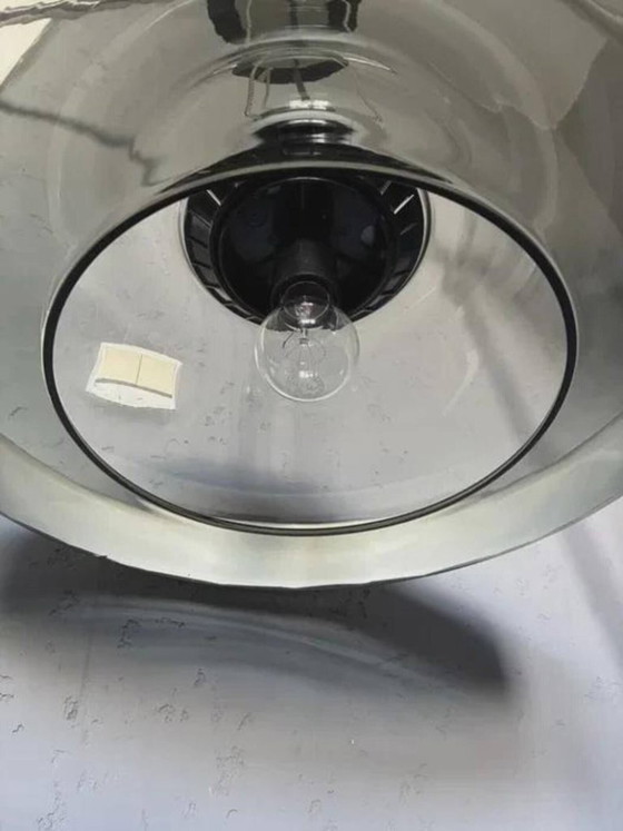 Peill & Putzler Pendant Lamp, 1970s vintage retro space age germany, Glass, Chrome, Transparent (photo 6 of 7)