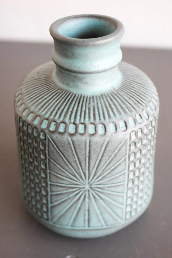 Image 1 of Mid-century Scandinavian modern art design pottery vase by Mari Simmulson for Upsala Ekeby, Sweden, 1970s