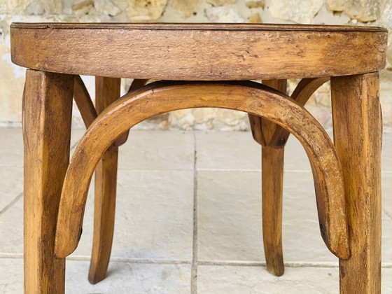 Sgabello vintage in legno curvato di Baumann, risalente agli anni '50 circa. – Sgabelli, Wood (photo 8 of 20)