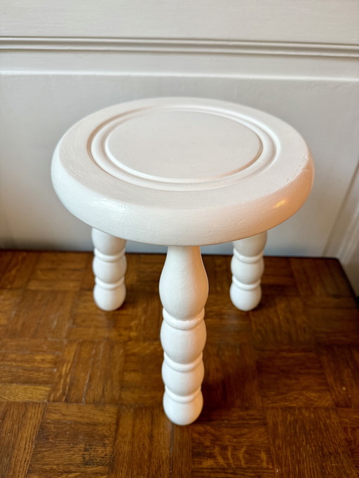 Taburete trípode de madera