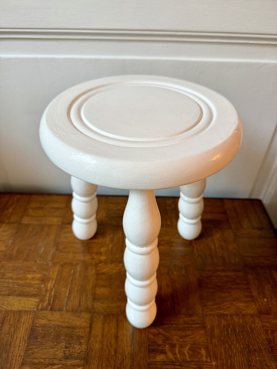 Image 1 of Sgabello treppiede in legno