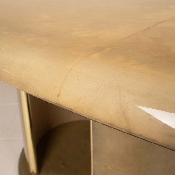 Angelo Mazzola parchment table produced by Ar.Vi Salpol, 1980 – Dining tables (photo 16 of 26)