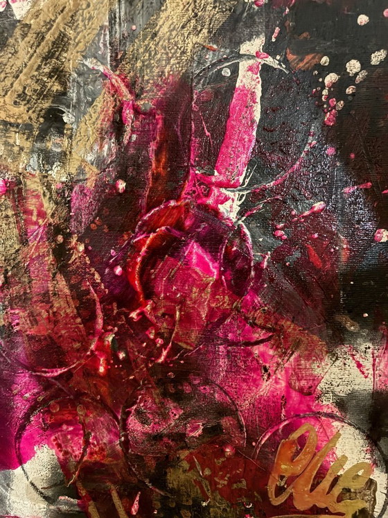 Image 1 of Walter Geraci - Abstracto rosa y dorado